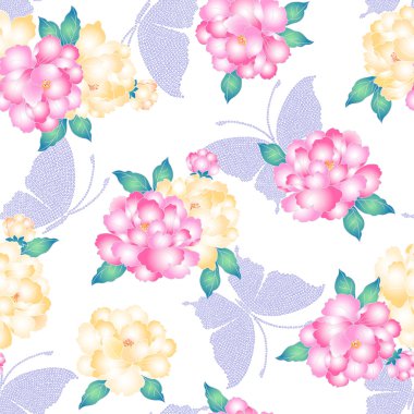 Japon tarzı Şakayık desen