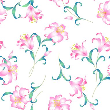 Japon tarzı lily desen
