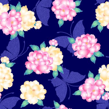 Japon tarzı Şakayık desen