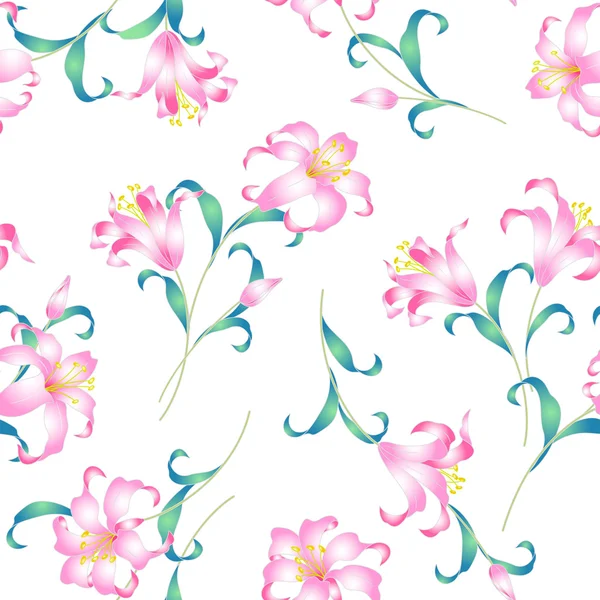 Japansk stil lily mönster — Stock vektor