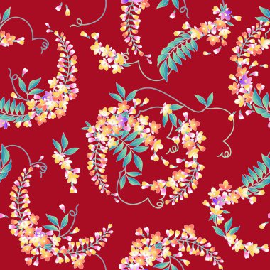 Japon tarzı wisteria desen