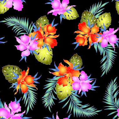 Orkide tropikal desen