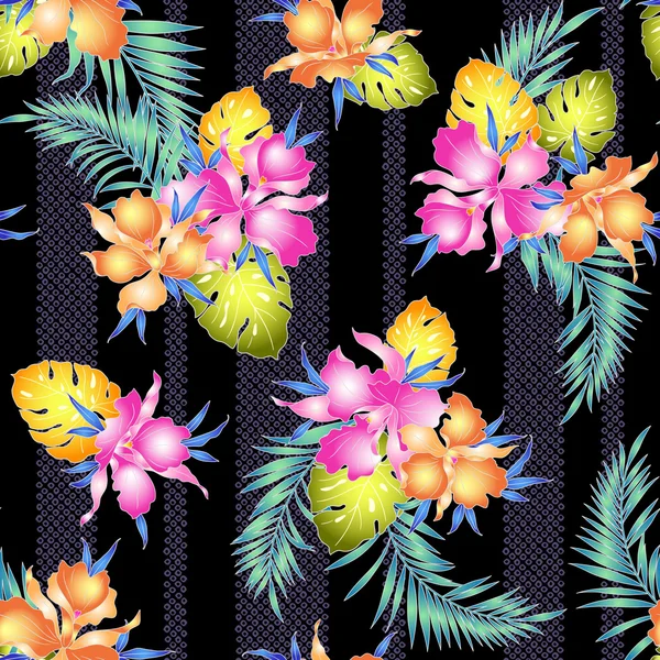 Orkide tropikal desen