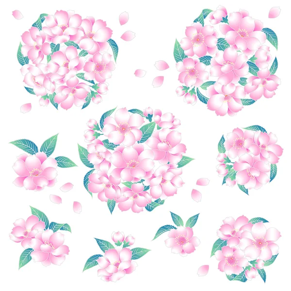 Japansk stil cherry blossom — Stock vektor