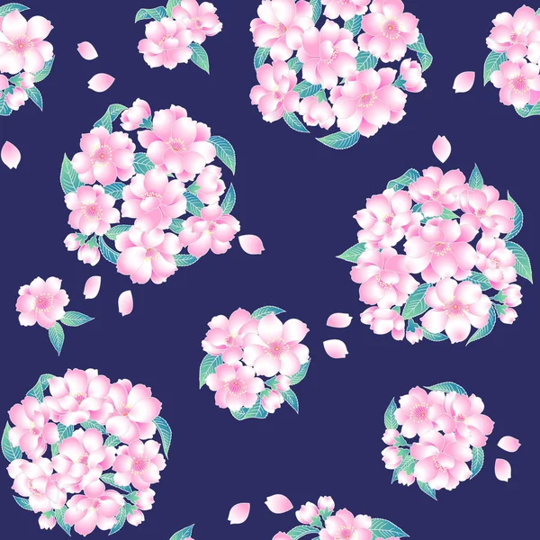 Modèle de cerise style japonais — Image vectorielle