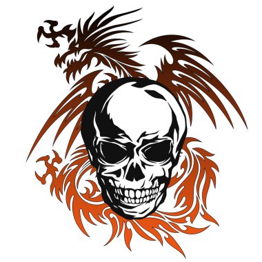 Kafatası ejderha çizim,