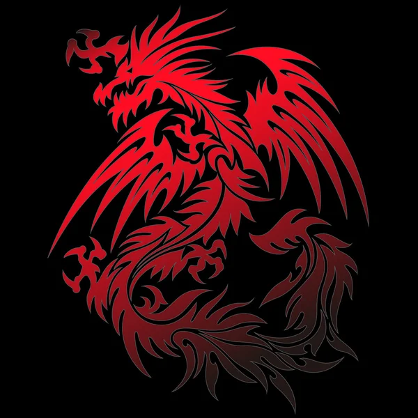 Dragon illustratie kunst — Stockvector