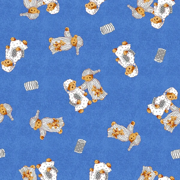 Bear pattern of night clothes — Stock Photo, Image