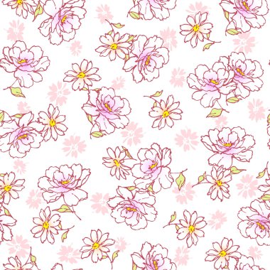 Çiçek illüstrasyon deseni