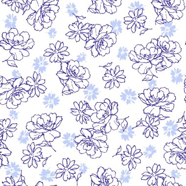 Çiçek illüstrasyon deseni