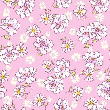 Çiçek illüstrasyon deseni