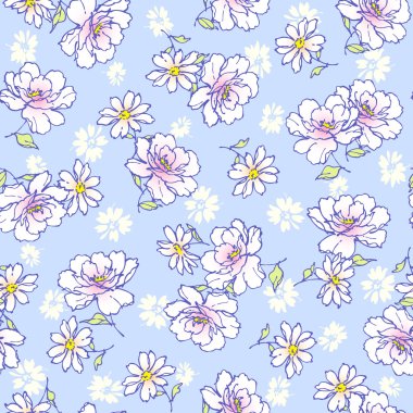 Çiçek illüstrasyon deseni