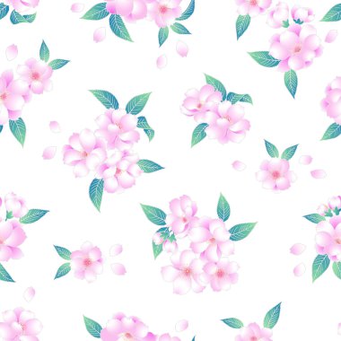 Japon tarzı kiraz çiçeği deseni