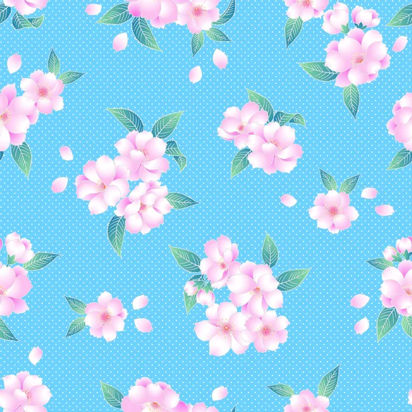Style japonais motif de fleur de cerisier — Image vectorielle