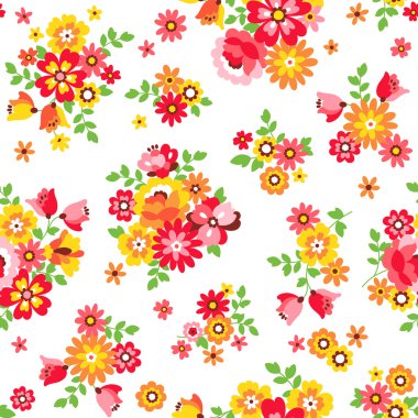 Çiçek illüstrasyon deseni