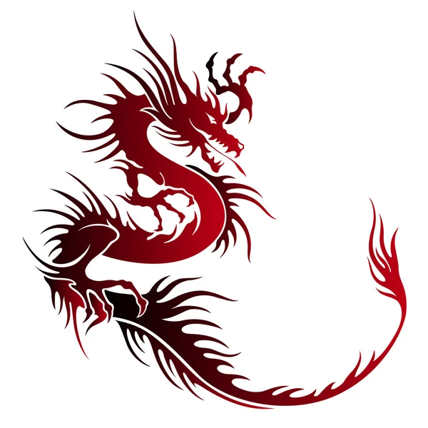 Dragon illustratie object — Stockvector