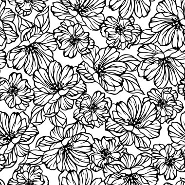 Çiçek illüstrasyon deseni