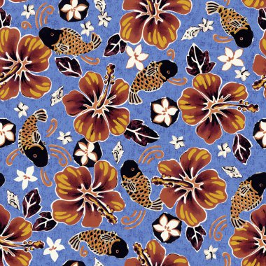 Hibiscus çiçek deseni