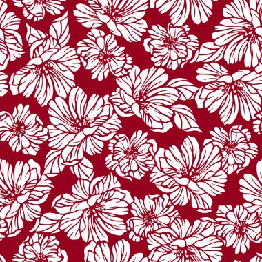 Çiçek illüstrasyon deseni