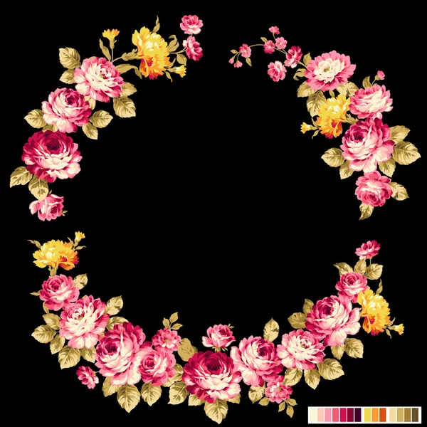 Τριαντάφυλλο λουλούδι διακόσμηση εικονογράφηση, — Διανυσματικό Αρχείο