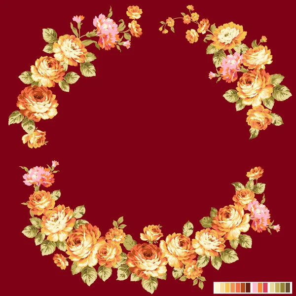 Rose flower decoration illustration, — Stock Vector