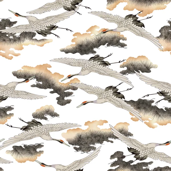 Japon tarzı vinç desen