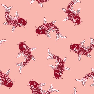 Japon tarzı sazan desen