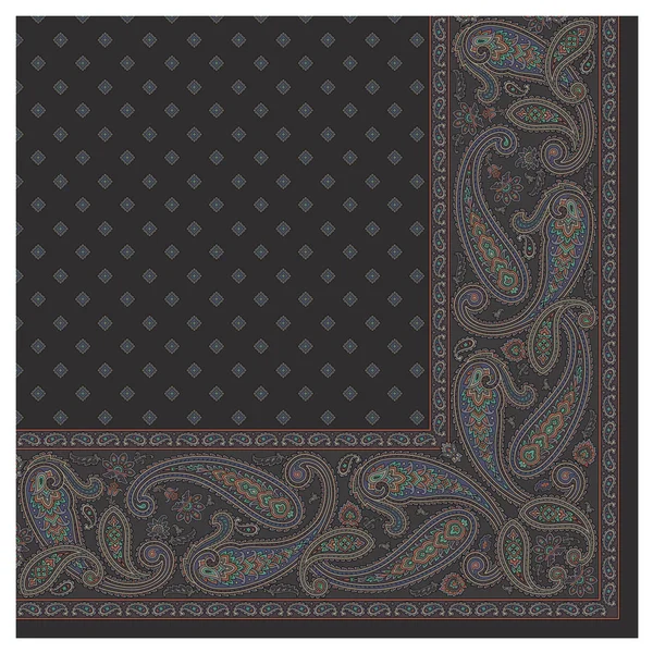 Paisley sciarpa ornamento — Vettoriale Stock