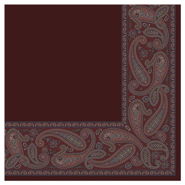 Paisley cachecol ornamento — Vetor de Stock