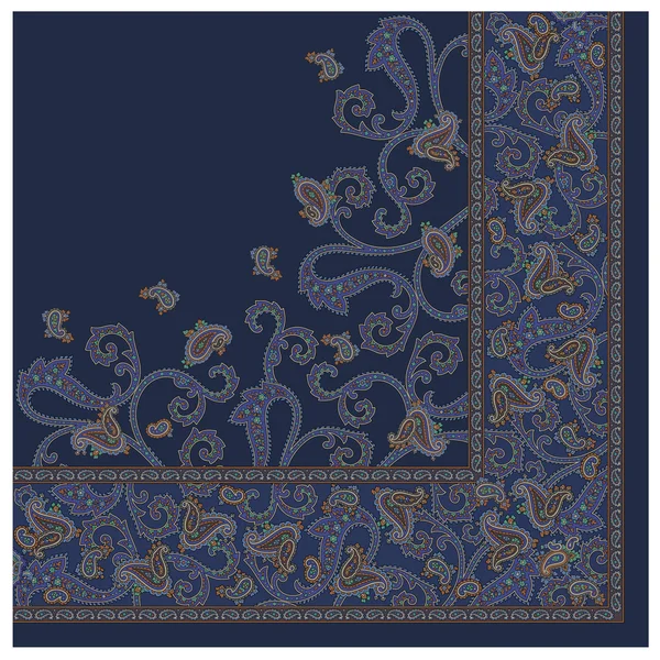 Paisley sciarpa ornamento — Vettoriale Stock