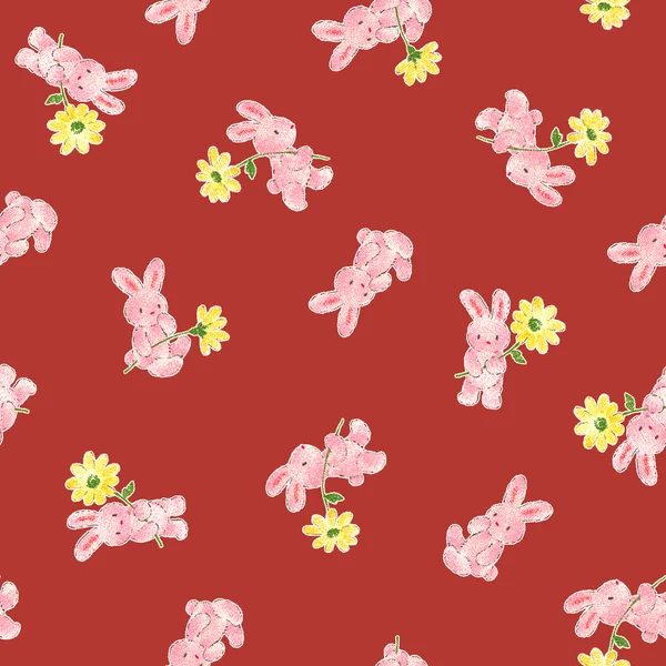 Pretty rabbit pattern — Stock Photo, Image