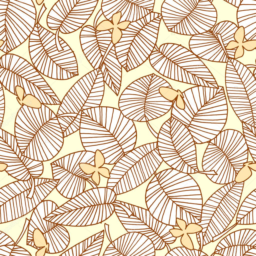 Leaf illustration pattern