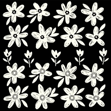 Çiçek vektör illüstrasyon materyali güzel soyut