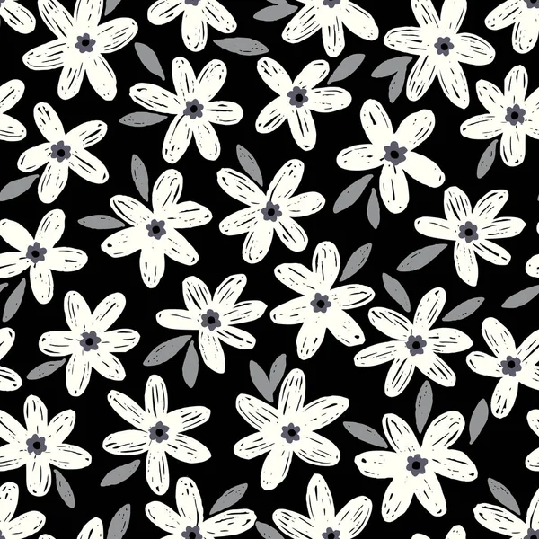 Seamless Pattern Material Abstract Flower Painting Continues Repeatedly Seamlessly — Stock vektor