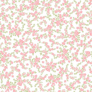 Kusursuz ve özgürce. Şirin çiçek desenli.,