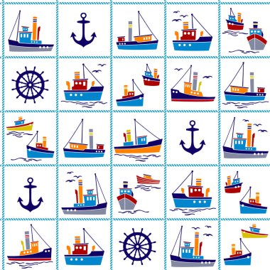 Limanda çalışan gemilerin kusursuz desenleri limanda çalışan gemilerin kusursuz desenleri var.,