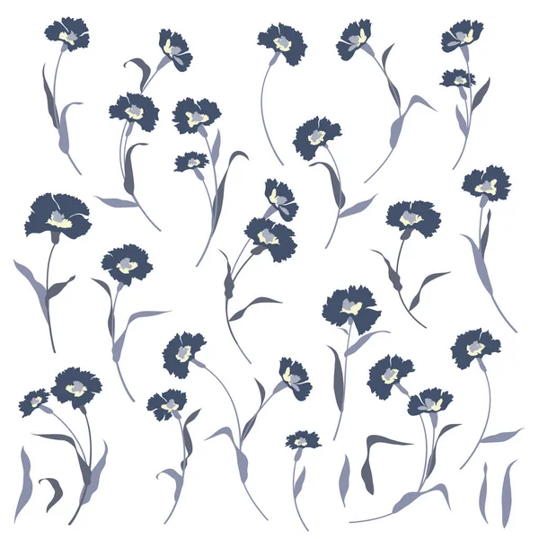 Beautiful Flower Illustration Material Collection Made Beautiful Flower Vector — Stock Vector