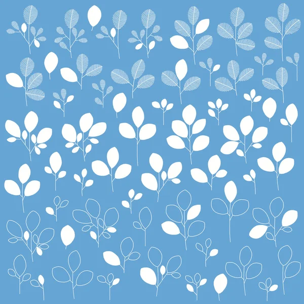 Soyut yaprak illüstrasyon materyal koleksiyonu,