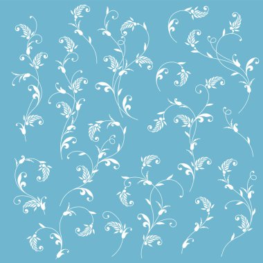 Kıvrımlı çizgilerden oluşan bir süs eşyası koleksiyonu güzel bir kavisli süs yaptı.,