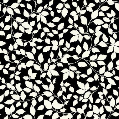 Kusursuz ve güzel yaprak çizimi deseni, bitkisel çizimlerle kusursuz bir desen yaptım.