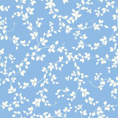 Kusursuz ve güzel yaprak çizimi deseni, bitkisel çizimlerle kusursuz bir desen yaptım.