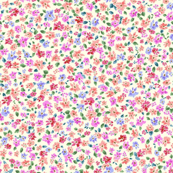 Απρόσκοπτη Και Ελευθερία Στυλ Χαριτωμένο Floral Μοτίβο — Διανυσματικό Αρχείο