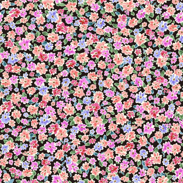 シームレスで自由度の高いスタイル可愛い花柄 — ストックベクタ