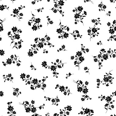 Kusursuz ve güzel çiçek deseni, vektörle çizilmiş güzel çiçekler.,