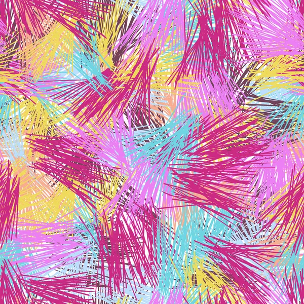 Patrón Sin Costura Pincel Abstracto Superpuesto Dibujé Patrón Abstracto Con — Vector de stock