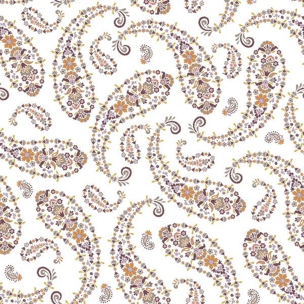 Padrão Sem Costura Material Paisley — Vetor de Stock