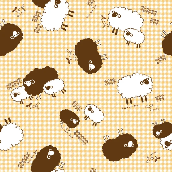 Schapen patroon, — Stockvector