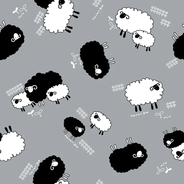 Schapen patroon, — Stockvector