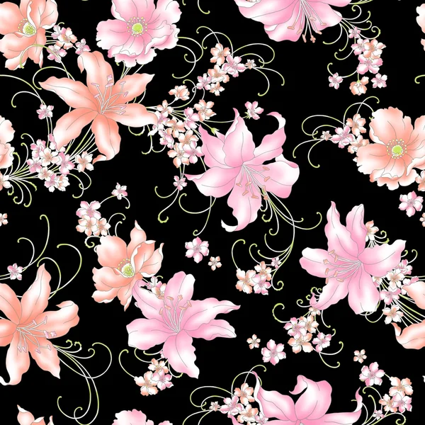 Lily pattern — Stock Photo, Image