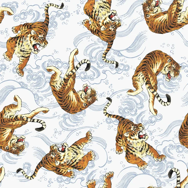 Pattern of tiger — Stock Vector